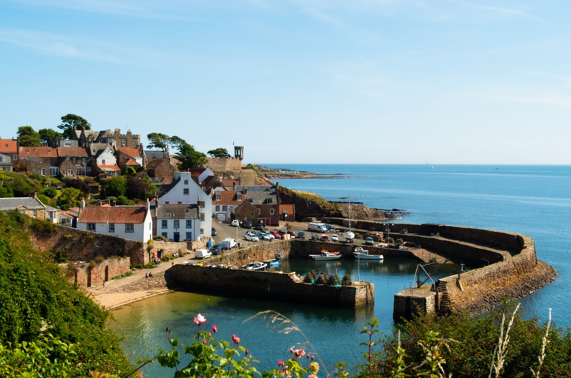 Crail harbour on the stunning Fife coastline, Scotland